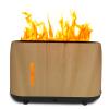 Cool Mist Humidifiers for Bedroom, Aromatherapy Essential Oil Diffuser with Flame Night Light, Silent Aromatherapy Atomization Humidifier for Baby Room Office Air-conditioned (light wood grain) view 1