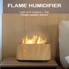 Cool Mist Humidifiers for Bedroom, Aromatherapy Essential Oil Diffuser with Flame Night Light, Silent Aromatherapy Atomization Humidifier for Baby Room Office Air-conditioned (light wood grain) view 2