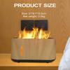 Cool Mist Humidifiers for Bedroom, Aromatherapy Essential Oil Diffuser with Flame Night Light, Silent Aromatherapy Atomization Humidifier for Baby Room Office Air-conditioned (light wood grain) view 3