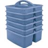 Teacher Created Resources Slate Blue Plastic Storage Caddy, Pack of 6 view 1