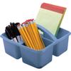 Teacher Created Resources Slate Blue Plastic Storage Caddy, Pack of 6 view 3