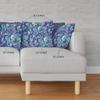 HomeRoots Broadcloth 16" Purple Blue Springtime Indoor Outdoor Throw Pillow view 3