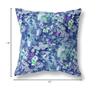 HomeRoots Broadcloth 16" Purple Blue Springtime Indoor Outdoor Throw Pillow view 4