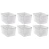 Teacher Created Resources Plastic Multi-Purpose Bin, Clear, Pack of 6 view 1