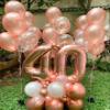 40 Inch Rose Gold 40 Number Balloons Giant Jumbo Huge 40 Foil Mylar Helium Number Digital Balloons Rose Gold Birthday Mylar Digital Balloons 40th Birthday Party 40th Anniversary Events Party view 4