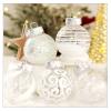 60MM/2.36" Christmas Ornaments Set, 30pcs White Clear Plastic Christmas Tree Ornaments, Delicate Shatterproof Baubles for Xmas Tree Decorations, Wedding, Holiday Party, Home Decor view 3