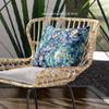 HomeRoots Bright Blue Turquoise Broadcloth 16" Blue Turquoise Springtime Indoor Outdoor Throw Pillow view 2