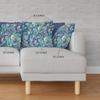 HomeRoots Bright Blue Turquoise Broadcloth 16" Blue Turquoise Springtime Indoor Outdoor Throw Pillow view 3