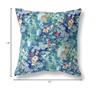HomeRoots Bright Blue Turquoise Broadcloth 16" Blue Turquoise Springtime Indoor Outdoor Throw Pillow view 4