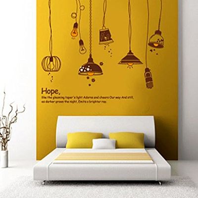 Frienemy Presents Crazy Lamps' Wall Sticker (PVC Vinyl, 50 Cm X 70 Cm) #Frienemy-Sr-036