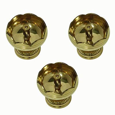 Frienemy Presents Traditional Brass Apple Nanda/Puja Diya Lamp/Pooja Item - Set of 3#Frienemy-270
