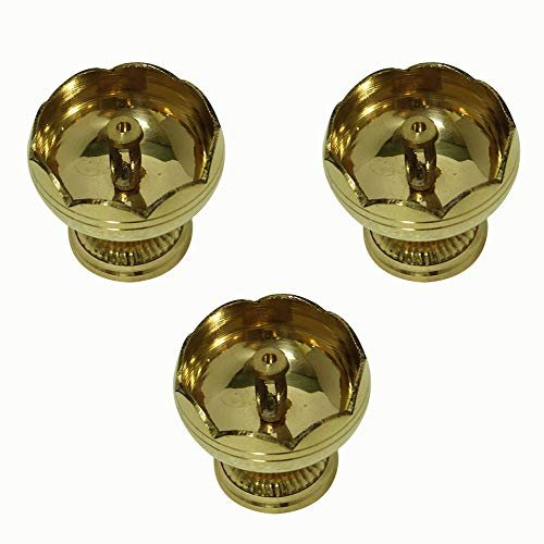 Frienemy Presents Traditional Brass Apple Nanda/Puja Diya Lamp/Pooja Item - Set of 3#Frienemy-270