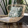 HomeRoots Dark Green Grey Broadcloth 20" Green Gray Springtime Indoor Outdoor Throw Pillow view 2