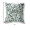 HomeRoots Dark Green Grey Broadcloth 20" Green Gray Springtime Indoor Outdoor Throw Pillow view 4