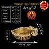 Frienemy Presents Indian Diwali Oil Lamp Pooja Diya Brass Light Puja Decorations Mandir Decoration Items Handmade Table Home Backdrop Decor Lamps Made in Decorative #Frienemy-655 view 2