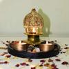 Frienemy Presents Brass Kamakshi Kamatchi Devi Maa Oil Lamp Diya Deepam (Gold, 13.5 Cm) (Set of 1) #Frienemy-540 view 4