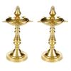 Frienemy Presents Brass Decorative Oxidised Kerala Fancy Samai Oil Diya (Gold_1.1 Inch X 2.1 Inch X 7.8 Inch) #Frienemy-484 view 1