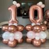 40 Inch Rose Gold 10 Number Balloons Giant 10 Balloons Rose Gold Birthday 10 Balloons 10th Birthday Anniversary Events Party Decorations Supplies view 4