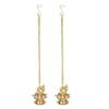 Frienemy Presents Brass Wall Hanging Diya (3 X 3 X 16 Inches, Gold) Peacock Oil Lamp for Home Mandir Entrance Deepak Deepam Decor Temple Diwali Decoration Chain #Frienemy-224 view 1