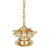 Frienemy Presents Brass Wall Hanging Diya (3 X 3 X 16 Inches, Gold) Peacock Oil Lamp for Home Mandir Entrance Deepak Deepam Decor Temple Diwali Decoration Chain #Frienemy-224 view 3