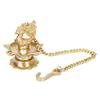 Frienemy Presents Brass Wall Hanging Diya (3 X 3 X 16 Inches, Gold) Peacock Oil Lamp for Home Mandir Entrance Deepak Deepam Decor Temple Diwali Decoration Chain #Frienemy-224 view 4