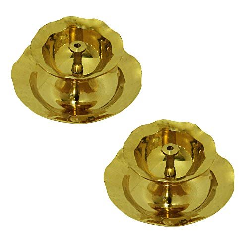 Frienemy Presents Traditional Brass Lehar Deep/Traditional Puja Diya/Pooja Oil Lamp - Pack of 2#Frienemy-259