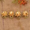 Frienemy Presents Diwali Decoration Home Temple Metal Diya Oil Lamp for Pooja, Standard, Golden -Set of 4#Frienemy-590 view 3