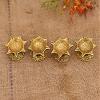 Frienemy Presents Diwali Decoration Home Temple Metal Diya Oil Lamp for Pooja, Standard, Golden -Set of 4#Frienemy-590 view 4