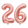40 Inch Rose Gold 26 Number Balloons Giant Jumbo Huge 26 or 62 Foil Mylar Helium Number Digital Balloons Rose Gold Birthday Mylar Digital Balloons 26th or 62th Birthday Anniversary Events Party view 1