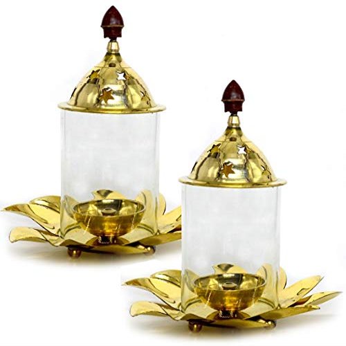 Frienemy Presents Brass Akhand Diya | |Spiritual Pure Brass Suraj Shape Akhand Diya for Diwali Pooja | Durga Pooja| Navratras (Pack 2) #Frienemy-675