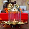 Frienemy Presents Brass Akhand Diya | |Spiritual Pure Brass Suraj Shape Akhand Diya for Diwali Pooja | Durga Pooja| Navratras (Pack 2) #Frienemy-675 view 2