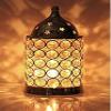 Frienemy Presents Akhand Diya Decorative Brass Crystal Oil Lamp Tea Light Holder Lantern, 6 Inch (Gold and White) #Frienemy-007 view 1