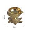 Frienemy Presents Brass Pooja Jyoti Diya (130 Gm, Lxbxh 5.5 Cm X 5.5 Cm X 5 Cm) | Puja Lamp | Udupi Jyot | Tortoise Aarti Deepak #Frienemy-321 view 4