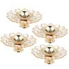 Frienemy Presents Pack of 4 Brass Crystal Akhand Diya Brass Oil Puja Lamp - Diwali Diya Diwali Home Decoration Item and Diwali Gifts (Golden, 9 Cm X 3 Cm) #Frienemy-554 view 2