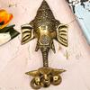 Frienemy Presents Diwali Handmade Metal Brass Ganesha Oil Lamp with Diyas Modern Art Wall Hanging Decorations (11X8X24 Cm) #Frienemy-235 view 2