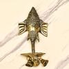 Frienemy Presents Diwali Handmade Metal Brass Ganesha Oil Lamp with Diyas Modern Art Wall Hanging Decorations (11X8X24 Cm) #Frienemy-235 view 3