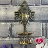 Frienemy Presents Diwali Handmade Metal Brass Ganesha Oil Lamp with Diyas Modern Art Wall Hanging Decorations (11X8X24 Cm) #Frienemy-235 view 4