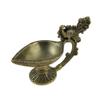Frienemy Presents Brass, Handmade Oil Lamp,Peacock Facing Back Indian Diya, 6.5 X 2.5 X 3.3 Inches #Frienemy-247 view 1