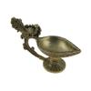 Frienemy Presents Brass, Handmade Oil Lamp,Peacock Facing Back Indian Diya, 6.5 X 2.5 X 3.3 Inches #Frienemy-247 view 4