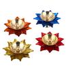 Frienemy Presents Brass Diya Deepak Lotus Oil Lamp Colorful Kamal Design for Diwali Gifting (Set of 8) #Frienemy-535 view 2