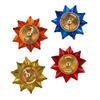 Frienemy Presents Brass Diya Deepak Lotus Oil Lamp Colorful Kamal Design for Diwali Gifting (Set of 8) #Frienemy-535 view 3