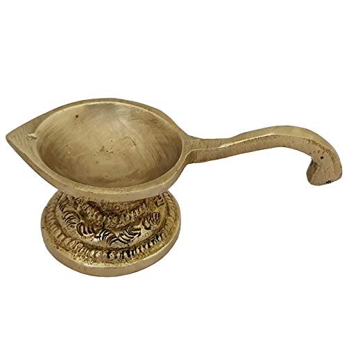 Frienemy Presents Indian Diwali Oil Lamp Pooja Diya Brass Light Puja Decorations Mandir Decoration Items Handmade Table Home Backdrop Decor Lamps Made in Decorative #Frienemy-669