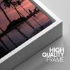 SIGNWIN Framed Canvas Wall Art Beautiful Sunset Reflection of Silhouettes Palm Trees Coastal Ocean Photography Modern Art Panoramic Relax/Calm for Living Room, Bedroom, Office - 16"x24"x3 White view 4