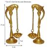 Frienemy Presents Brass Pair of Parrot Design Bird Diya | Oil Lamp | Puja Item #Frienemy-195 view 2
