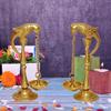 Frienemy Presents Brass Pair of Parrot Design Bird Diya | Oil Lamp | Puja Item #Frienemy-195 view 3