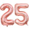 40 Inch Rose Gold 25 Number Balloons Giant Jumbo Huge 25 or 52 Foil Mylar Helium Number Digital Balloons Rose Gold Birthday Mylar Digital Balloons 25 Birthday Party 25th Anniversary Events Party view 1