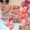40 Inch Rose Gold 25 Number Balloons Giant Jumbo Huge 25 or 52 Foil Mylar Helium Number Digital Balloons Rose Gold Birthday Mylar Digital Balloons 25 Birthday Party 25th Anniversary Events Party view 3