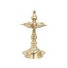 Frienemy Presents Brass Fancy Kerala Diya Oil Lamp Stand for Puja Home Decoration Items Temple Festival Gifts Indian Puja Articles Decor (Size 10 Inch, Golden) #Frienemy-220 view 3