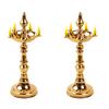 Frienemy Presents Brass Fancy Kerala Diya Oil Lamp Stand for Puja Home Decoration Items Temple Festival Gifts Indian Puja Articles Decor (Size 10 Inch, Golden) #Frienemy-220 view 4