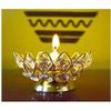 Frienemy Presents Brass Small Bowl Crystal Diya Round Shape Kamal Deep Akhand Jyoti Oil Lamp for Home Temple Puja Decor Gifts (2 Pcs) #Frienemy-288 view 2